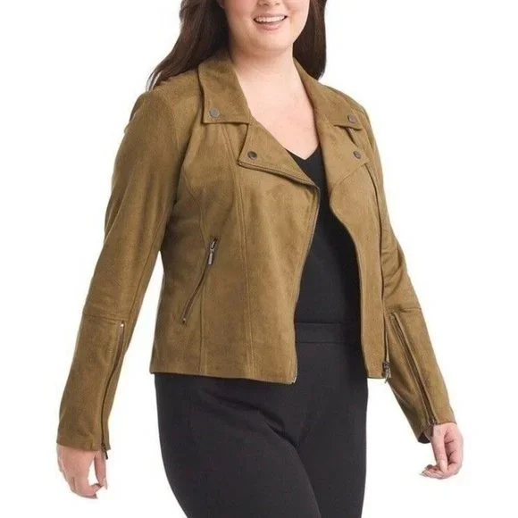 Lysse Jackets Coats Lysse Bea Faux Suede Jacket Plus Size X